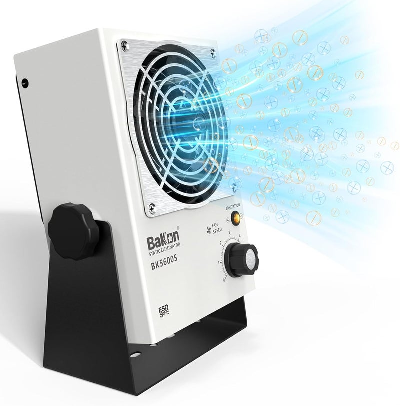 BAKON BK5600S Anti-Static Ion Fan, Ion Electric Fan, Static Eliminator, Electronic Manufacturing Maintenance, Scientific Research Laboratory, Chip Packaging To Eliminate Static Electricity (2024-BK5600S) - Image 1
